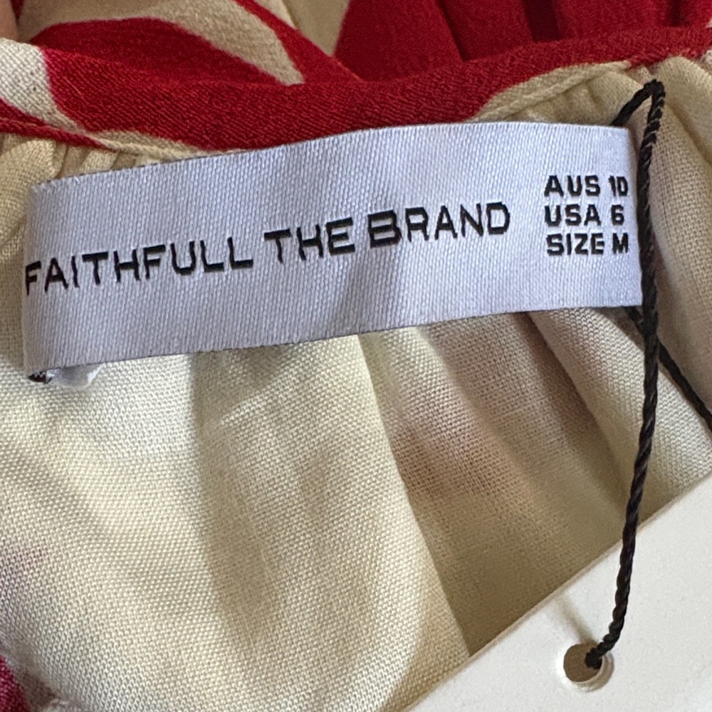 Faithfull the Brand Red and White Floral Mini Dress - Picture 3 of 4
